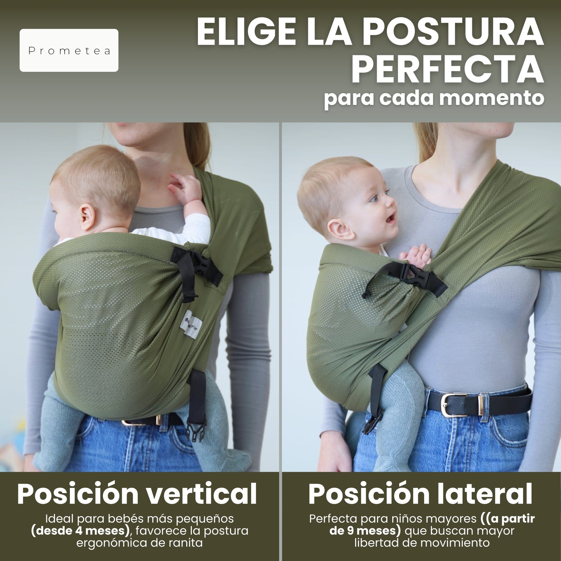 Portabebés lateral apto para agua